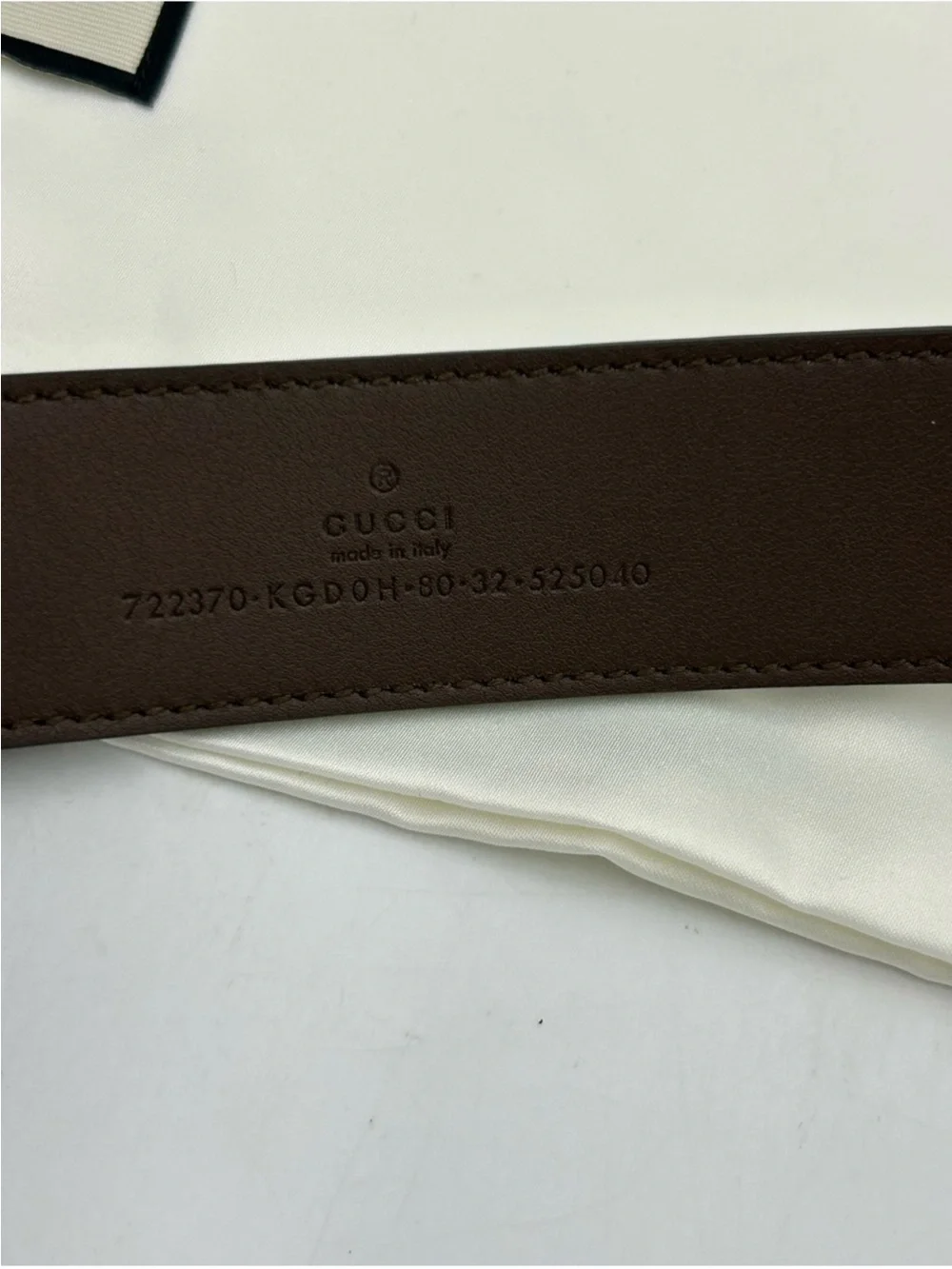 Unisex, Gucci, monogram canvas belt with gold engraved buckle beige/brown 80/32